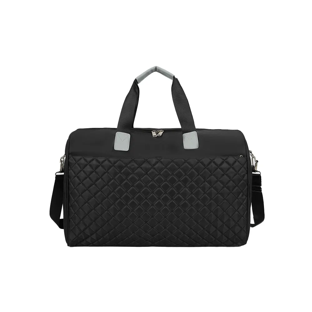 Women Large Travel Duffle Bag Carry-on Overnight Bag Weekend Travel Tote Bag Yoga Gym Bag Black