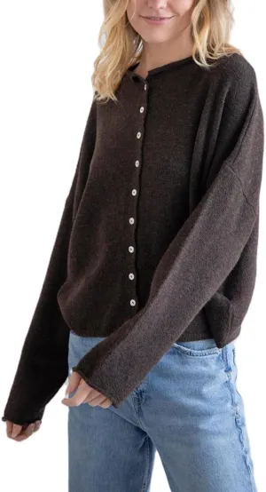 Women Lightweight Cardigan Sweater Button Down Long Sleeve Crewneck Crop Knit Cardigans Casual Basic Knitwear