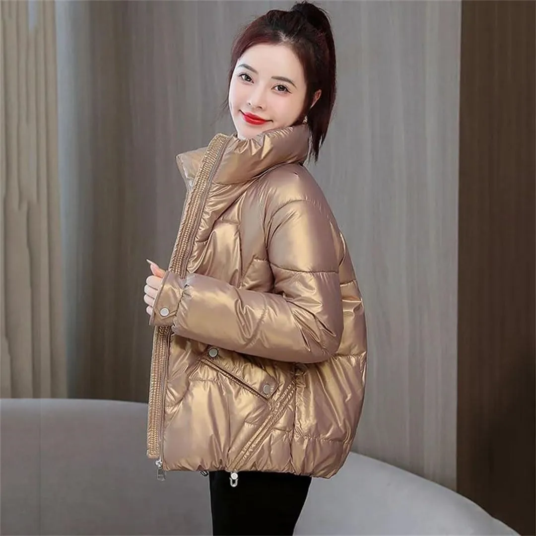 Women Parkas Long Sleeve Down Cotton Coat Parka Loose Cotton-Padded Jackets
