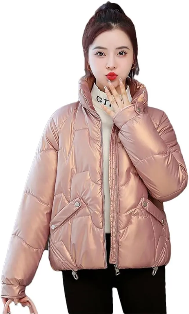 Women Parkas Long Sleeve Down Cotton Coat Parka Loose Cotton-Padded Jackets