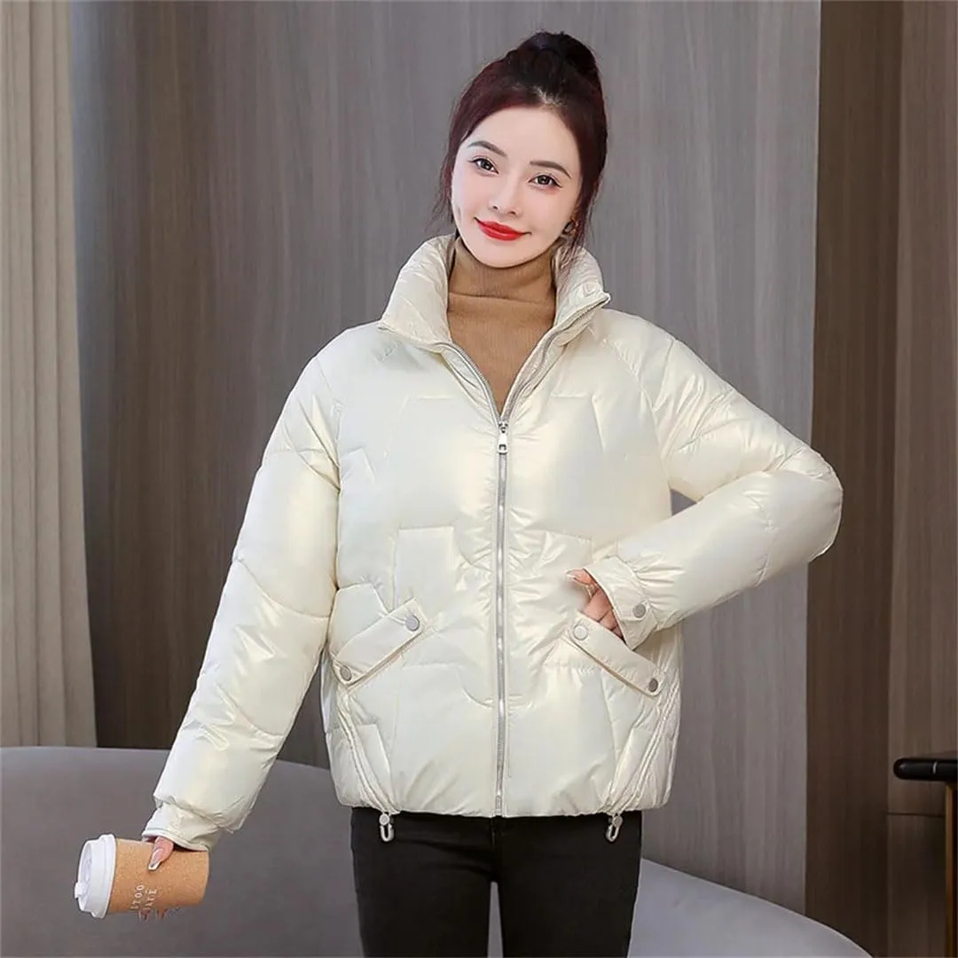 Women Parkas Long Sleeve Down Cotton Coat Parka Loose Cotton-Padded Jackets