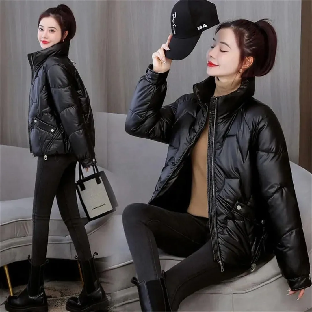 Women Parkas Long Sleeve Down Cotton Coat Parka Loose Cotton-Padded Jackets