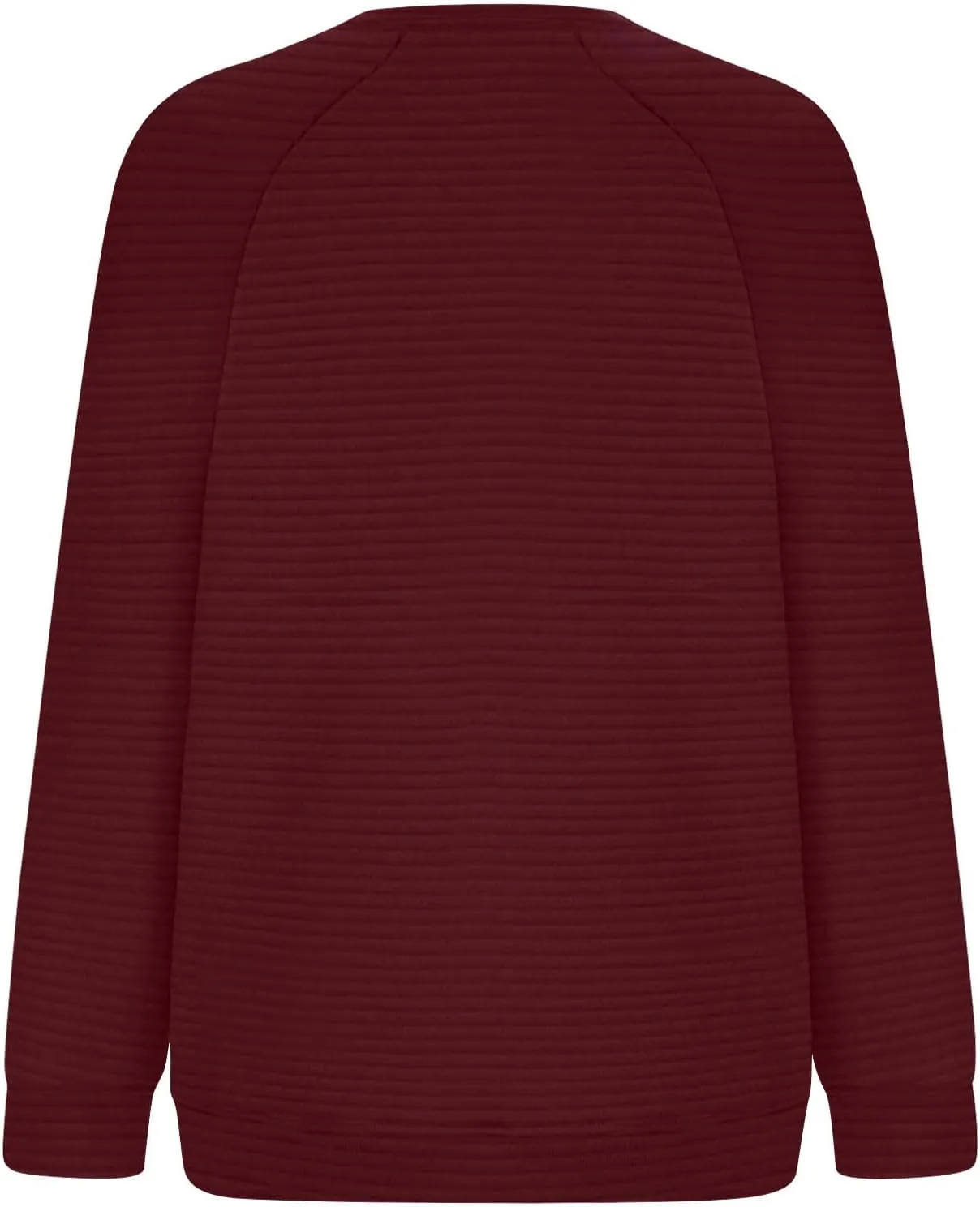Women Sweatshirts Trendy Comfy Baggy Raglan Sleeve Crew Neck Blouses Shirts Solid Color Loose Fitting Lounge Tops