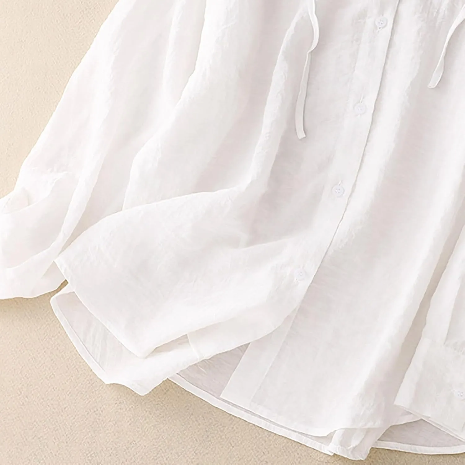 Womens Cotton Linen Hoodie Tops UPF 50  Sun Protection Shirts Long Sleeve Button Down Beach Shirt Blouses Cover up
