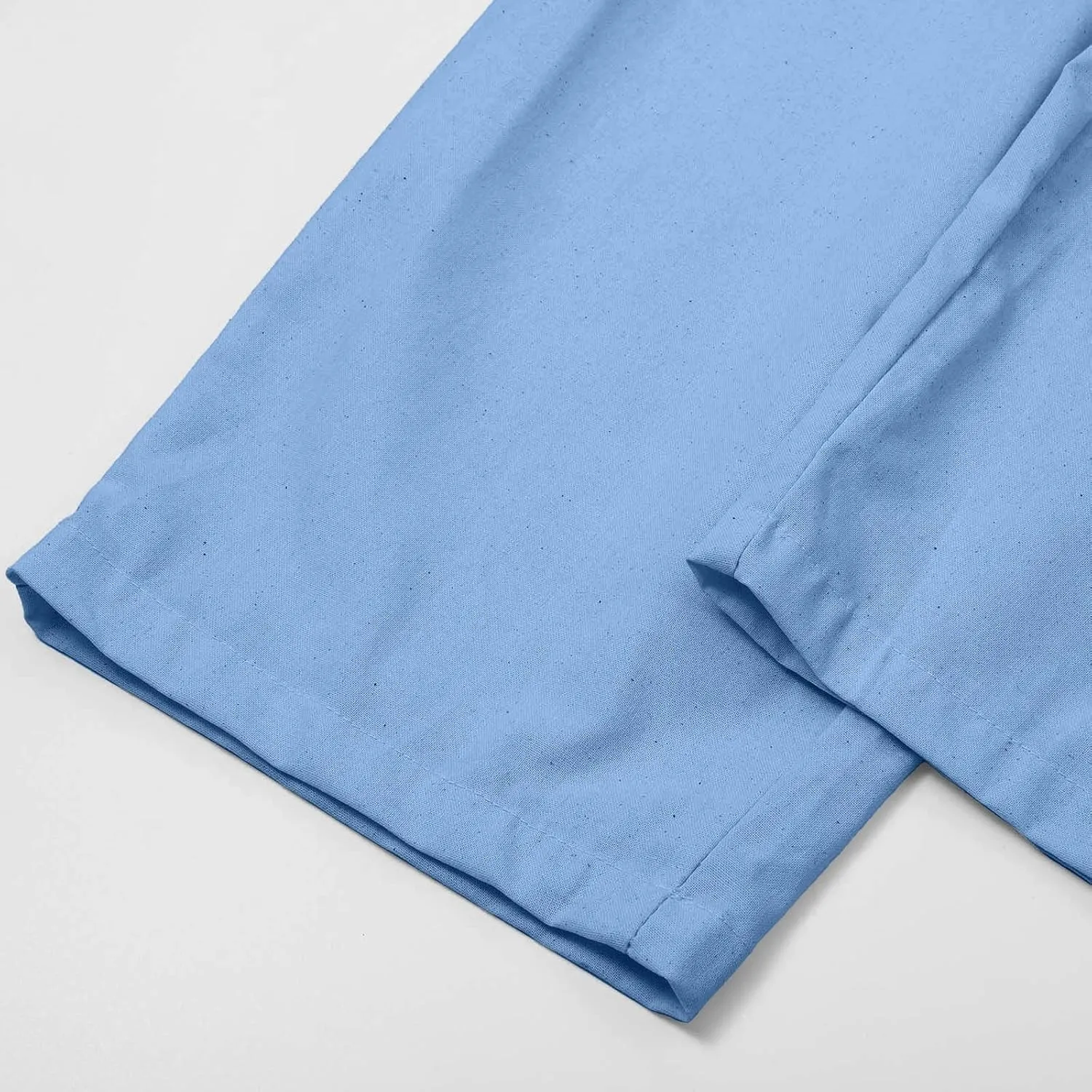 Womens Cotton Linen Straight Leg Pants Elastic Drawstring Casual Trousers with Pockets Summer Beach Loose Lounge Pant