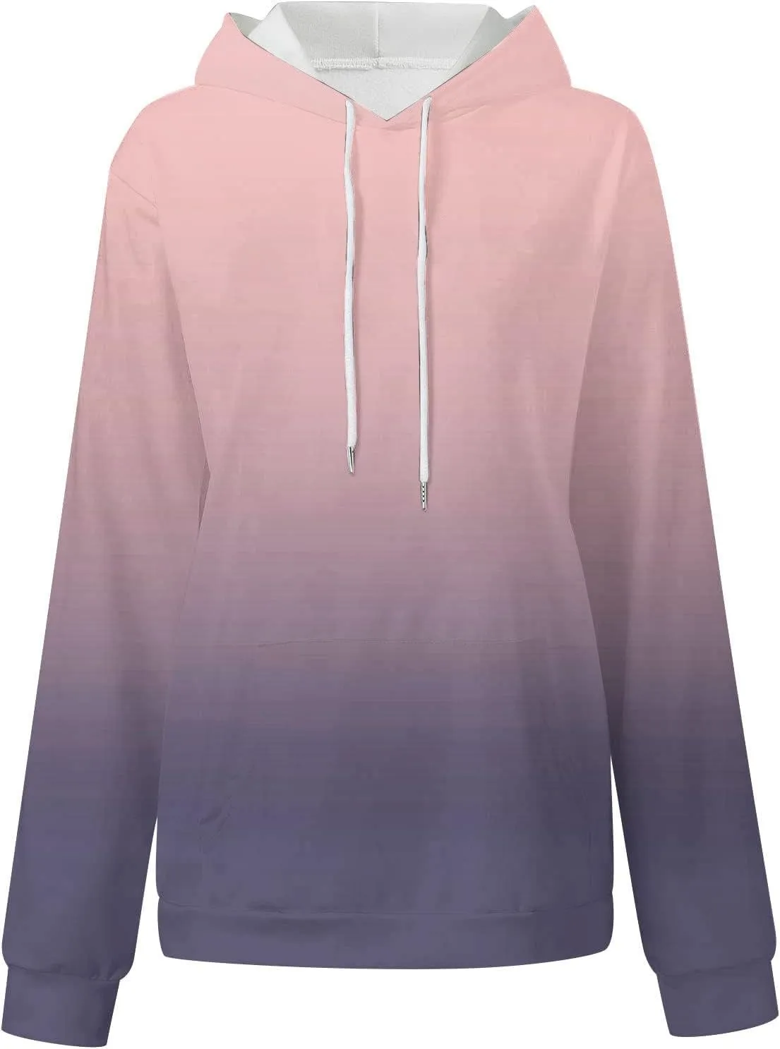 Womens Fall Fashion 2024 Trendy Oversized Hoodie Sweatshirts Gradient Color Casual Drawstring Hoodies Pullover