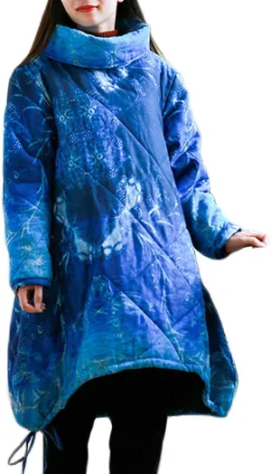 Women's Floral Winter Coat Cotton Padded Warm Outwear Quilted Jacket Parkas Chinese Style