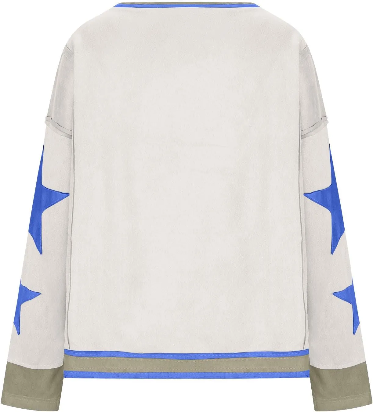 Womens Oversized Sweatshirts Fashion Y2k Tops Casual Crewneck Patchwork Pattern Pullover Shirt 2024 Streetwear