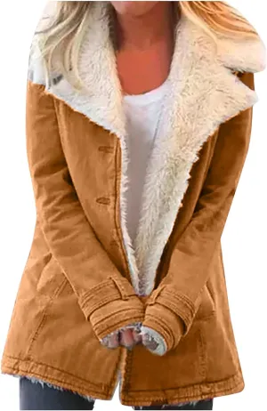 Womens Plus Size Sherpa Fleece Jackets Fashion 2023 Oversized Lapel Fuzzy Coat Warm Winter Faux Fur Outerwear
