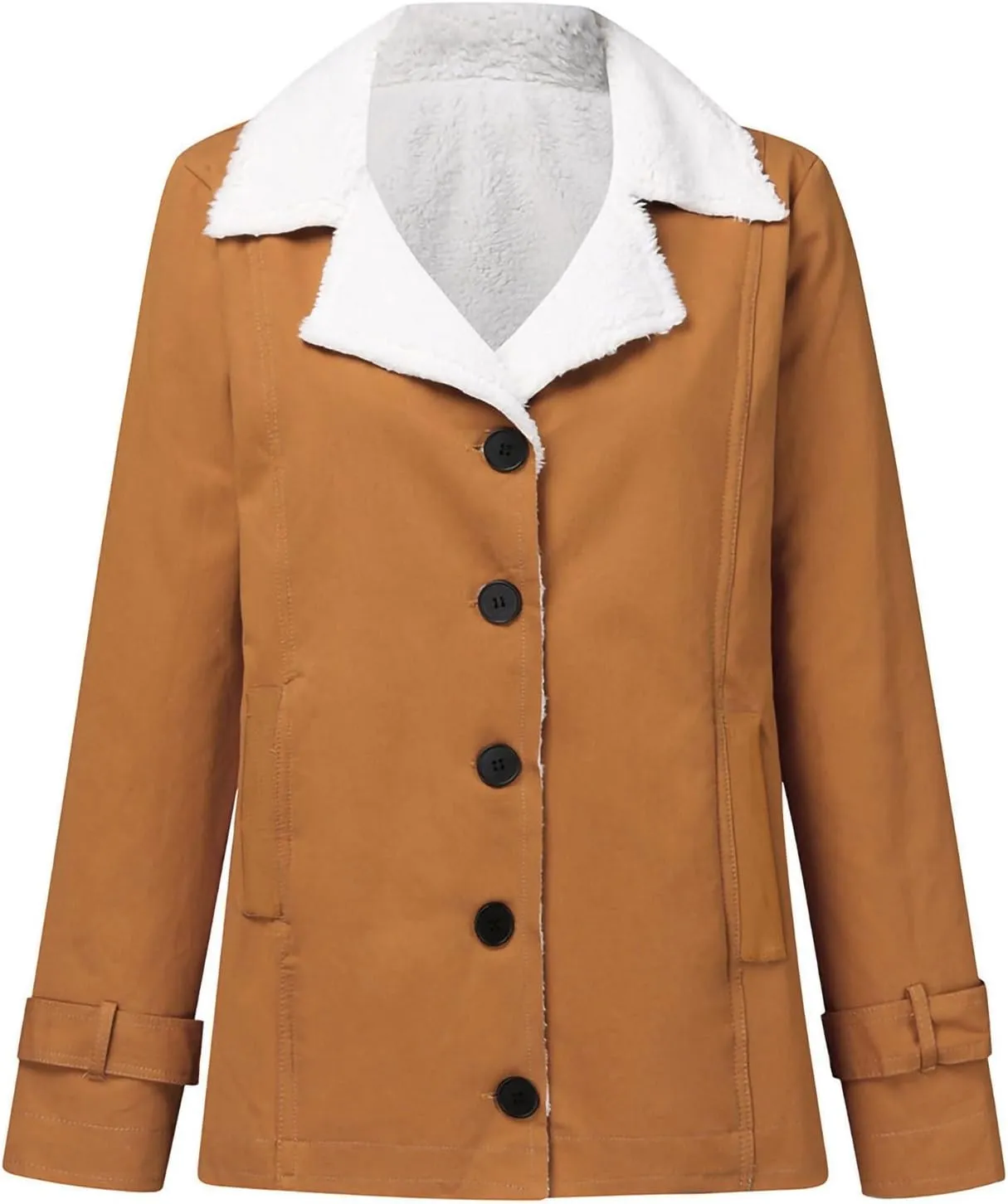Womens Plus Size Sherpa Fleece Jackets Fashion 2023 Oversized Lapel Fuzzy Coat Warm Winter Faux Fur Outerwear