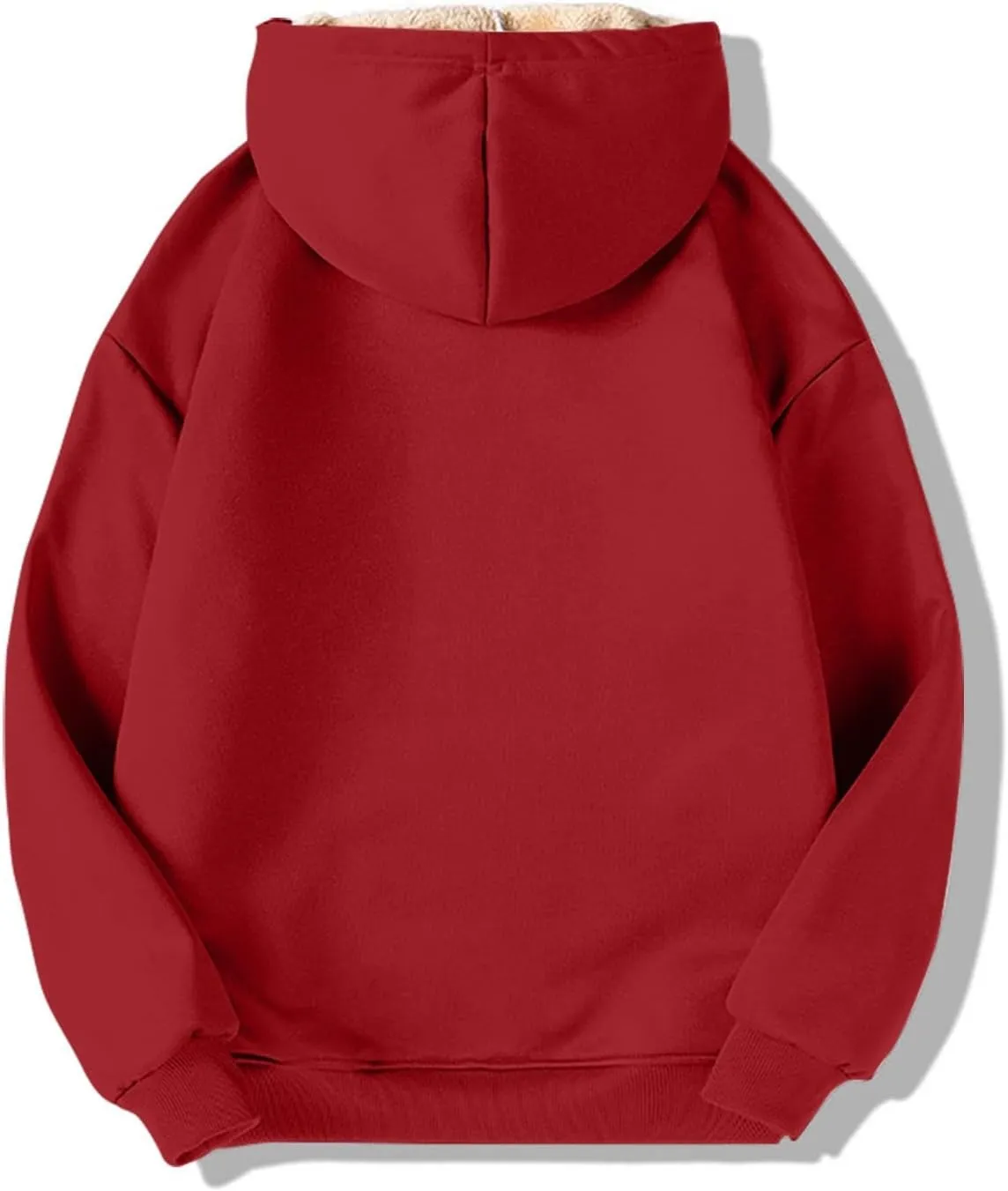 Womens Plus Size Sherpa Lined Hoodies Winter Warm Fleece Hooded Sweatshirt Casual Thermal Tops with Pocket