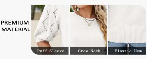 Women's Short Sleeve Sweaters Crew Neck Knit Lightweight Pullover Tops Summer Spring Sweaters 2025 Casual Outfits