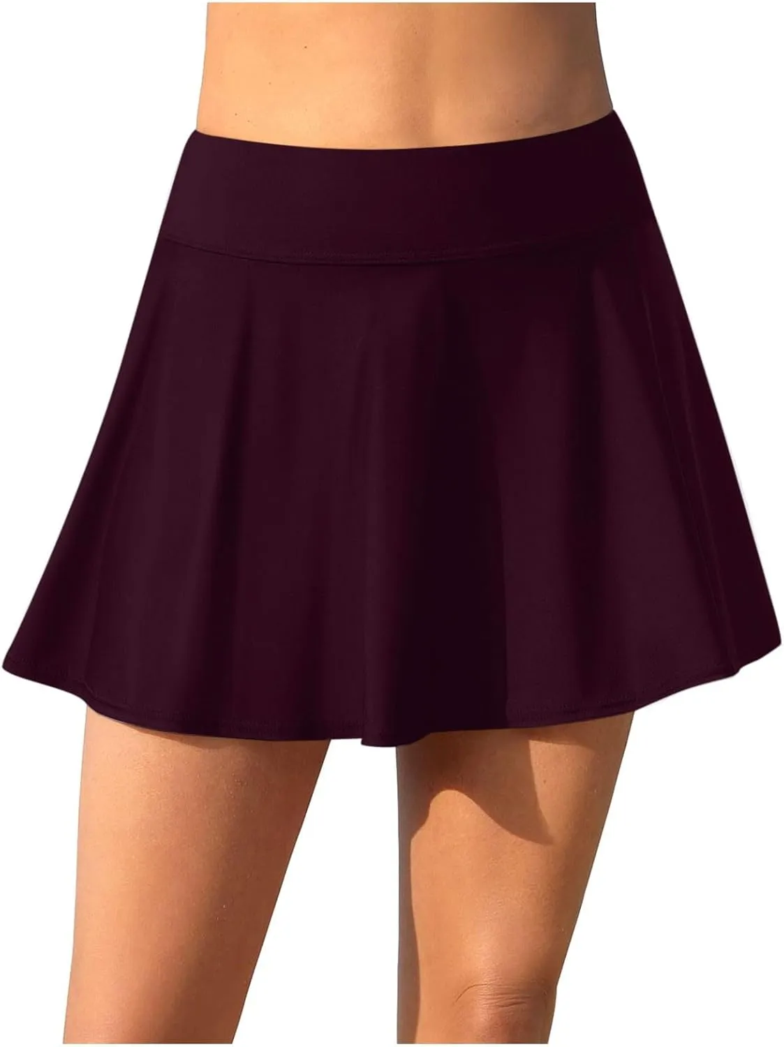 Women's Swim Skirt Belly Tightening Swimsuit Skirt High Waisted Swimsuit Bottom Womens Swim