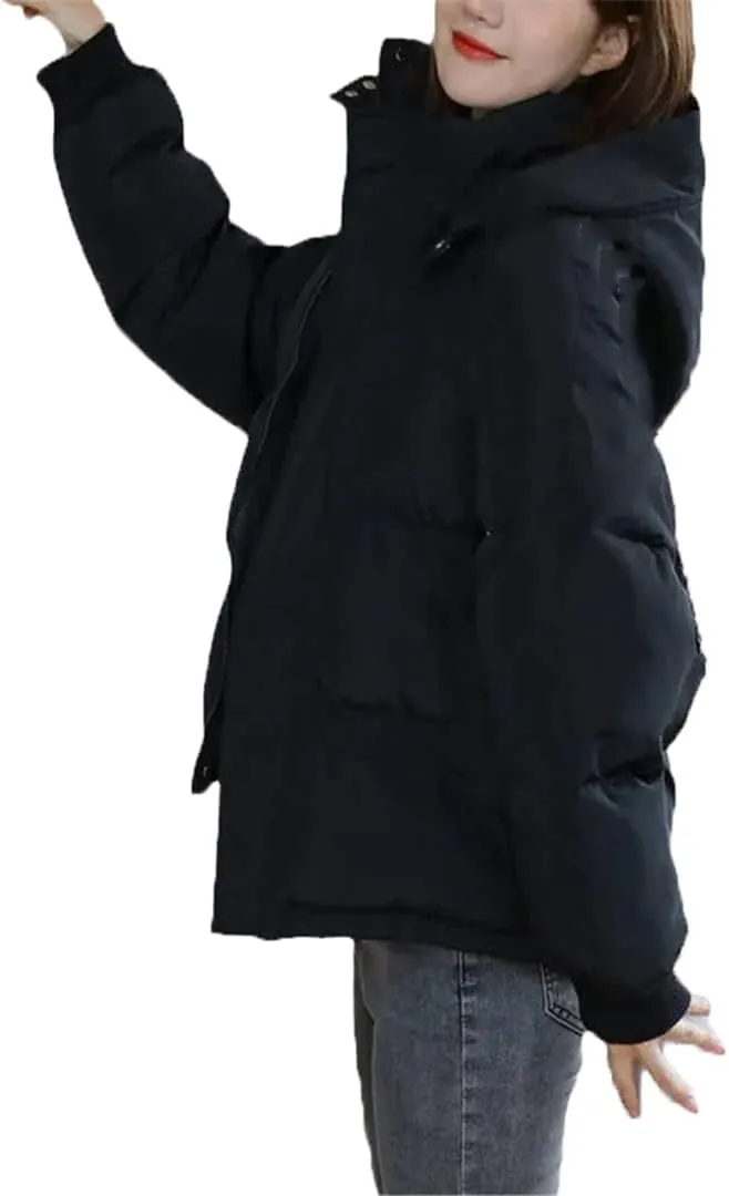 Women's Winter Coat, Casual Thicken Warm Parkas, Loose Hooded Overcoat, Cotton Padded Jackets Outwear