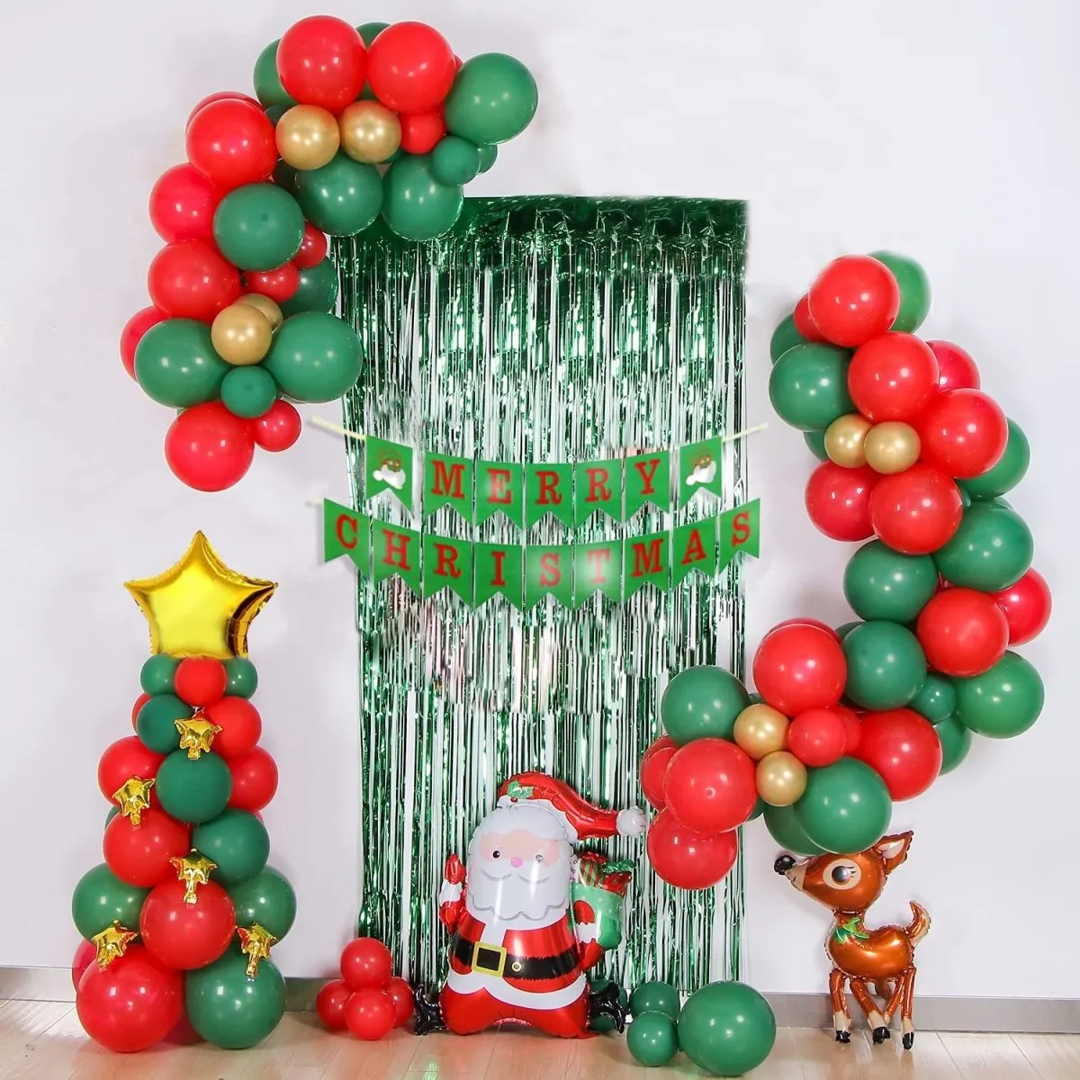 XMas Santa Decoration Kit- Pack of 30 Pcs- Decoration Items for Christmas Party at Home & Office