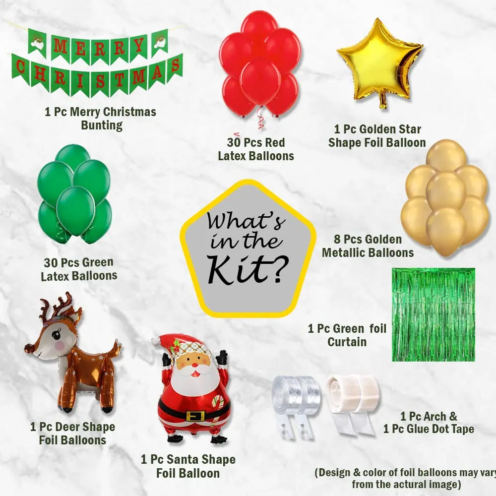XMas Santa Decoration Kit- Pack of 30 Pcs- Decoration Items for Christmas Party at Home & Office