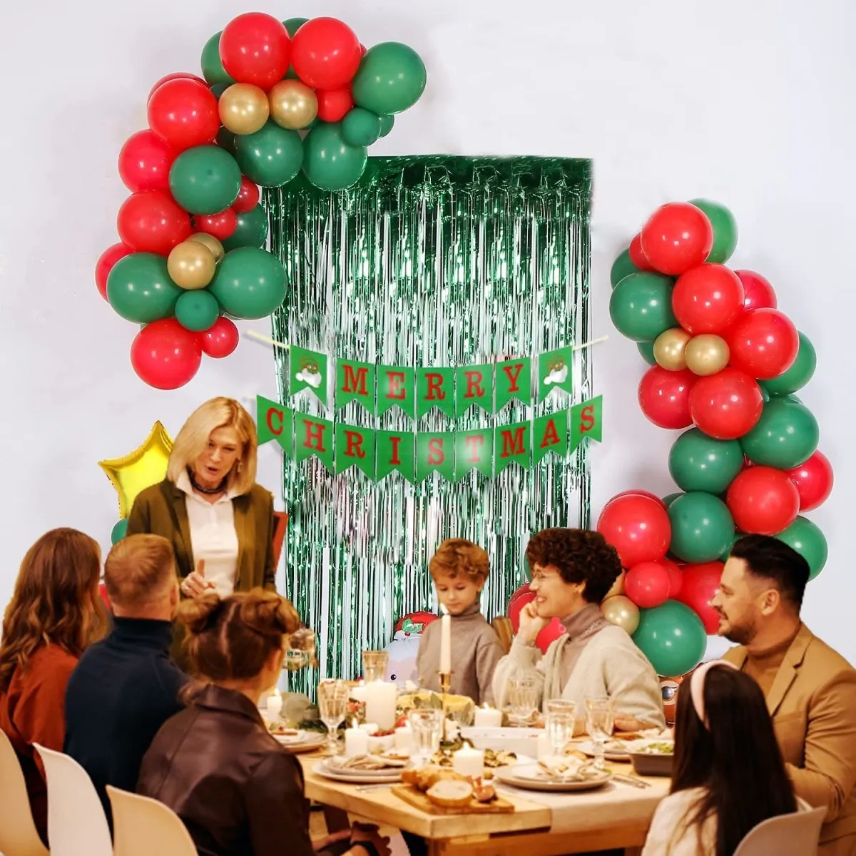 XMas Santa Decoration Kit- Pack of 30 Pcs- Decoration Items for Christmas Party at Home & Office
