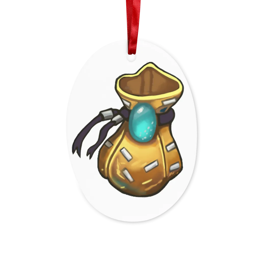Yellow Bag Ceramic Hanging Ornament