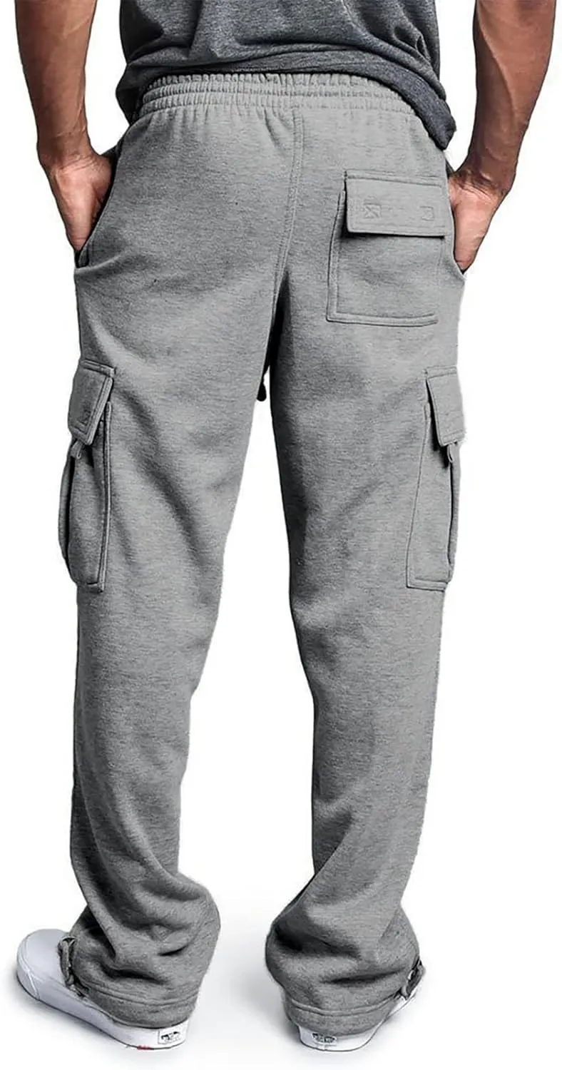 Ymosrh Mens Pants Relaxed Fit Overalls Drawstring Multi Pocket Casual Pants Hiking Cotton Twill Combat Pants Stretch
