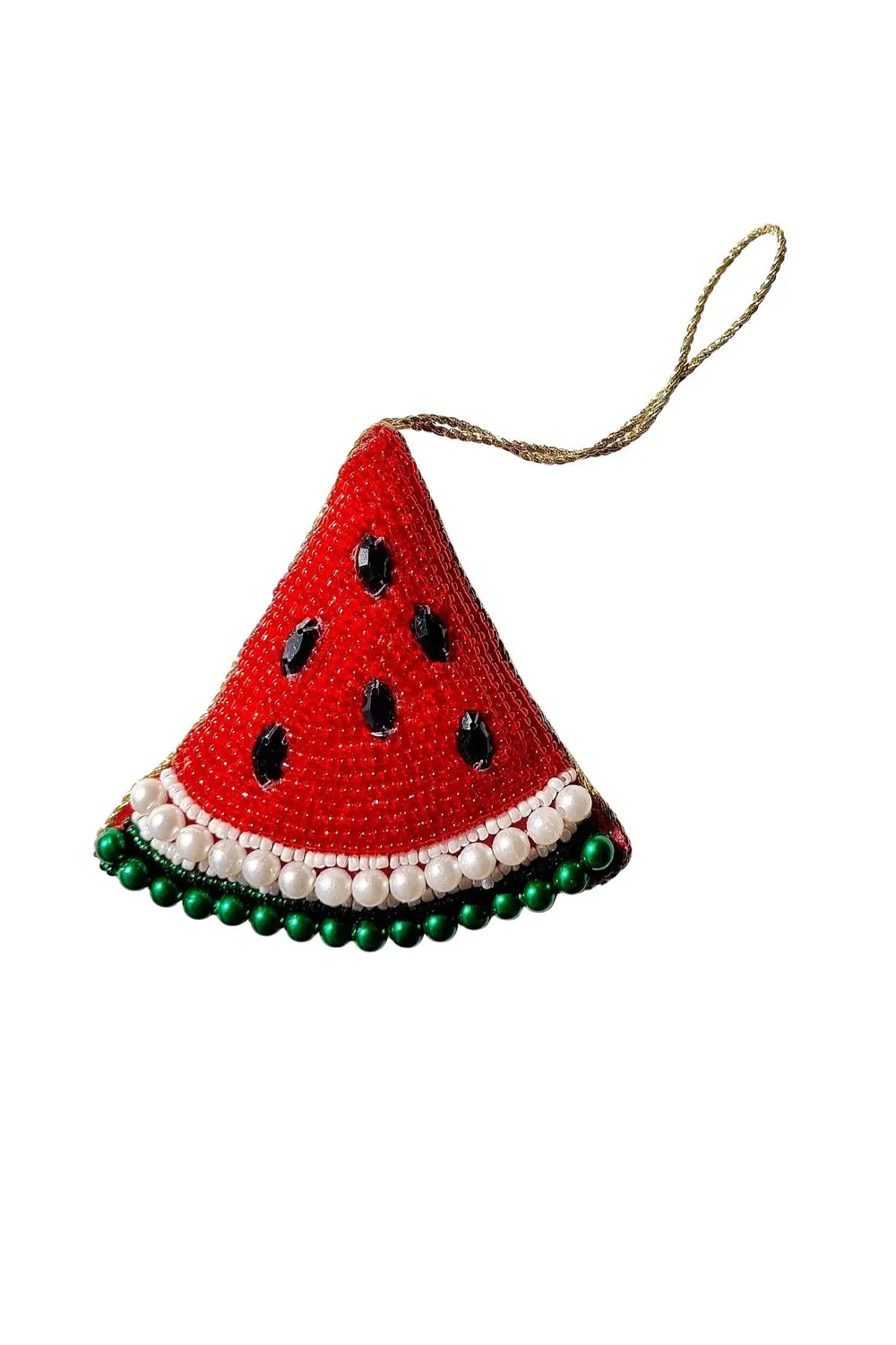 ZODA CHRISTMAS TREE DECORATION BEADED WATERMELON