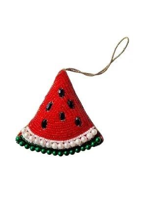 ZODA CHRISTMAS TREE DECORATION BEADED WATERMELON